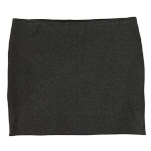 LOFT Charcoal Gray Knit Skirt |‎ Size XL Pull-On Mini Rayon Blend